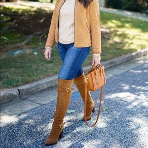 Brown Suede Knee Boots